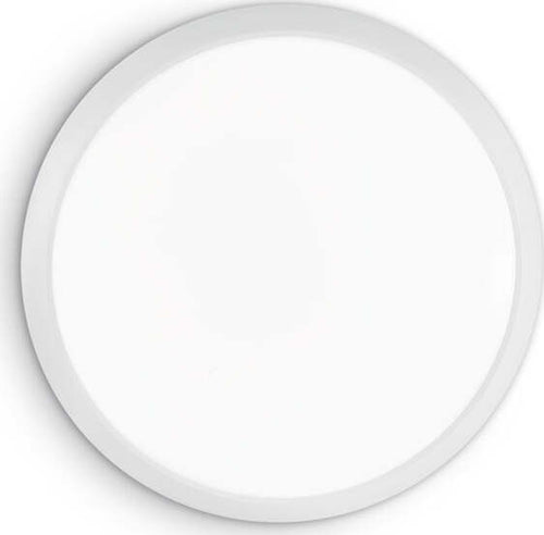 Plafoniera-Moderna-Gemma-Materie-Plastiche-Bianco-Led-24W-3000K-Luce-Calda