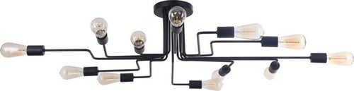 Plafoniera-Moderna-Gilbert-Metallo-Nero-12-Luci