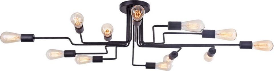 Plafoniera-Moderna-Gilbert-Metallo-Nero-12-Luci