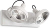 Plafoniera-Moderna-Glim-Metallo-Bianco-2X10W-Gu10-3000K-Luce-Calda