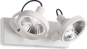 Plafoniera-Moderna-Glim-Metallo-Bianco-2X10W-Gu10-3000K-Luce-Calda