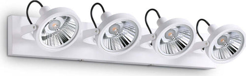 Plafoniera-Moderna-Glim-Metallo-Bianco-4X10W-Gu10-3000K-Luce-Calda