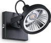 Plafoniera-Moderna-Glim-Metallo-Nero-1-Luce-Gu10-10W-3000K-Luce-Calda