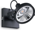 Plafoniera-Moderna-Glim-Metallo-Nero-1-Luce-Gu10-10W-3000K-Luce-Calda