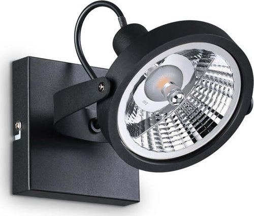 Plafoniera-Moderna-Glim-Metallo-Nero-1-Luce-Gu10-10W-3000K-Luce-Calda