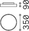 Plafoniera-Moderna-Halo-Alluminio-Bianco-Led-26W-3000K-Luce-Calda