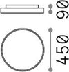 Plafoniera-Moderna-Halo-Alluminio-Bianco-Led-32W-4000K-Luce-Naturale