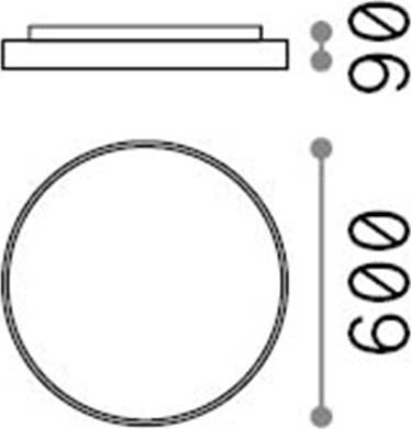 Plafoniera-Moderna-Halo-Alluminio-Bianco-Led-46W-3000K-Luce-Calda