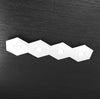 Plafoniera-Moderna-Hexagon-Metallo-Bianco-4-Luci-Led-12X4W