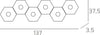 Plafoniera-Moderna-Hexagon-Metallo-Bianco-6-Luci-Led-12X6W