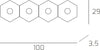 Plafoniera-Moderna-Hexagon-Metallo-Foglia-Rame-4-Luci-Led-12X4W