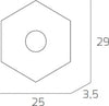 Plafoniera-Moderna-Hexagon-Metallo-Grigio-1-Luce-Led-12W