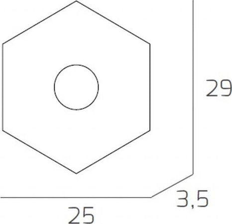 Plafoniera-Moderna-Hexagon-Metallo-Grigio-1-Luce-Led-12W