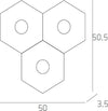 Plafoniera-Moderna-Hexagon-Metallo-Grigio-3-Luci-Led-12X3W