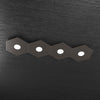 Plafoniera-Moderna-Hexagon-Metallo-Marrone-4-Luci-Led-12X4W