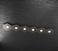 Plafoniera-Moderna-Hexagon-Metallo-Marrone-6-Luci-Led-12X6W