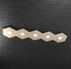 Plafoniera-Moderna-Hexagon-Metallo-Sabbia-5-Luci-Led-12X5W