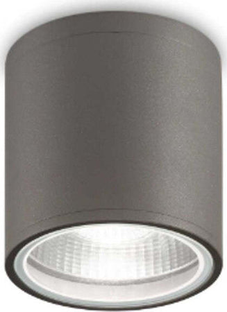 Plafoniera-moderna-Ideal-Lux-GUN-PL1-GU10-LED-IP44-alluminio-moderno-esterno-lampada-soffitto-cilindro