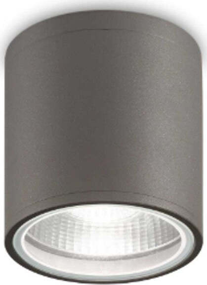 Plafoniera-moderna-Ideal-Lux-GUN-PL1-GU10-LED-IP44-alluminio-moderno-esterno-lampada-soffitto-cilindro