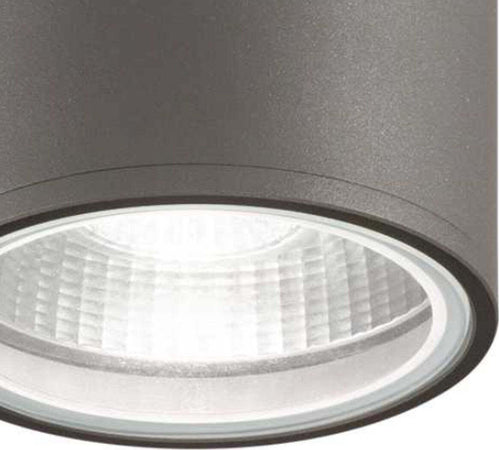 Plafoniera-moderna-Ideal-Lux-GUN-PL1-GU10-LED-IP44-alluminio-moderno-esterno-lampada-soffitto-cilindro