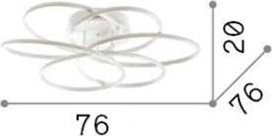 Plafoniera-moderna-Ideal-Lux-KAROL-227832-LED-metallo-lampada-soffitto