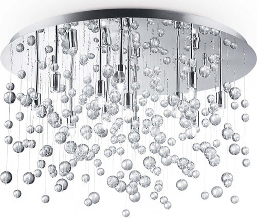 Plafoniera-moderna-Ideal-Lux-NEVE-PL12-G9-LED-022239-101187-lampada-soffitto-metallo-vetro