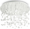 Plafoniera-moderna-Ideal-Lux-NEVE-PL12-G9-LED-022239-101187-lampada-soffitto-metallo-vetro