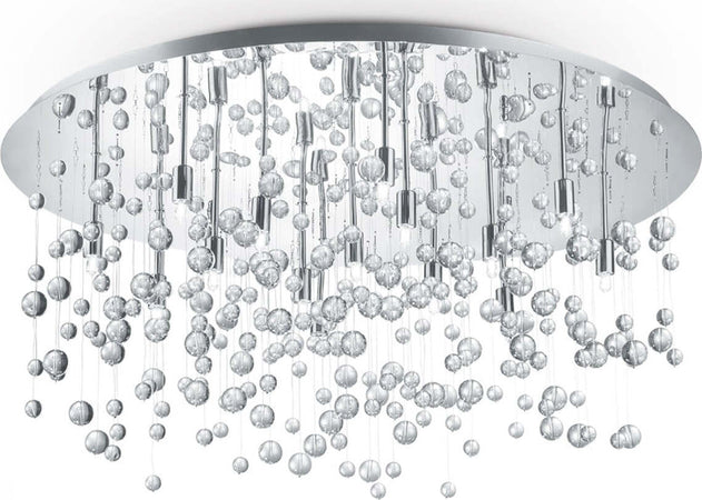 Plafoniera-moderna-Ideal-Lux-NEVE-PL15-G9-LED-030784-101194-lampada-soffitto-metallo-vetro