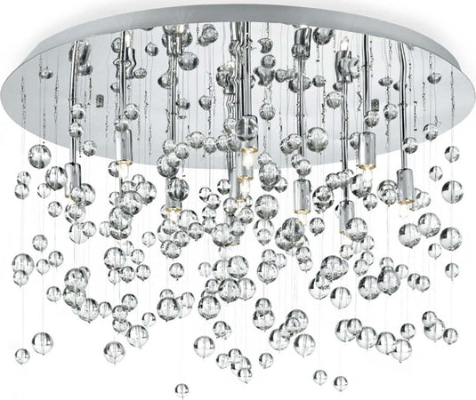 Plafoniera-moderna-Ideal-Lux-NEVE-PL8-G9-LED-022222-101170-lampada-soffitto-metallo-vetro