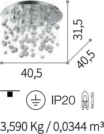 Plafoniera-moderna-Ideal-Lux-NEVE-PL8-G9-LED-022222-101170-lampada-soffitto-metallo-vetro