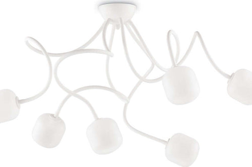 Plafoniera-moderna-Ideal-Lux-OCTOPUS-PL6-174921-G9-LED-metallo-flessibili-lampada-soffitto
