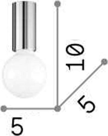 Plafoniera-moderna-Ideal-Lux-PETIT-PL1-232966-232980-E27-LED-metallo-lampada-soffitto