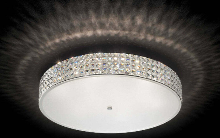 Plafoniera-moderna-Ideal-Lux-ROMA-PL12-087870-G9-LED-vetro-cristallo-lampada-soffitto
