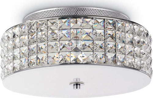 Plafoniera-moderna-Ideal-Lux-ROMA-PL4-093093-G9-LED-vetro-cristallo-lampada-soffitto