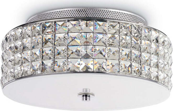Plafoniera-moderna-Ideal-Lux-ROMA-PL4-093093-G9-LED-vetro-cristallo-lampada-soffitto