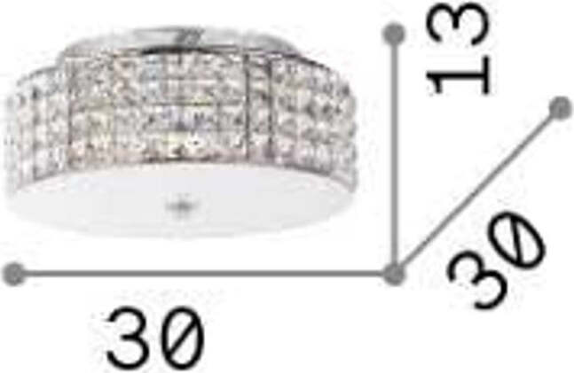 Plafoniera-moderna-Ideal-Lux-ROMA-PL4-093093-G9-LED-vetro-cristallo-lampada-soffitto