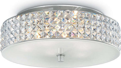 Plafoniera-moderna-Ideal-Lux-ROMA-PL6-000657-G9-LED-vetro-cristallo-lampada-soffitto