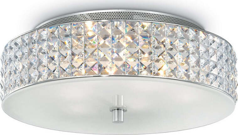 Plafoniera-moderna-Ideal-Lux-ROMA-PL6-000657-G9-LED-vetro-cristallo-lampada-soffitto