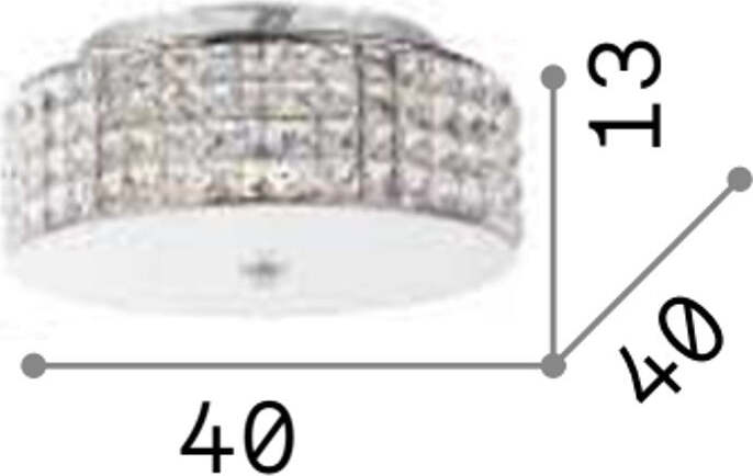 Plafoniera-moderna-Ideal-Lux-ROMA-PL6-000657-G9-LED-vetro-cristallo-lampada-soffitto