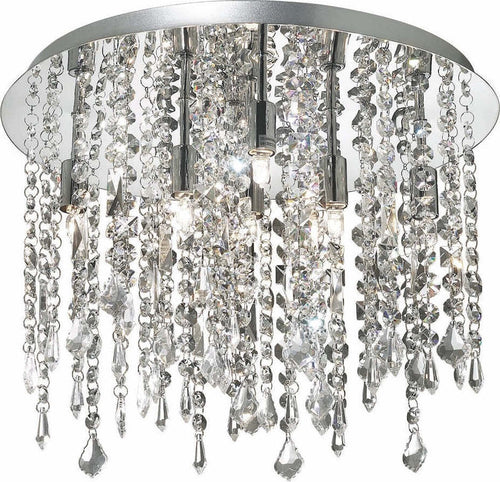 Plafoniera-moderna-Ideal-Lux-ROYAL-PL8-052991-G9-LED-metallo-cristallo-lampada-soffitto