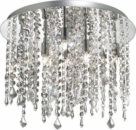 Plafoniera-moderna-Ideal-Lux-ROYAL-PL8-052991-G9-LED-metallo-cristallo-lampada-soffitto