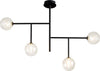 Plafoniera-moderna-Illuminando-BOLLE-PL-4-NR-G9-LED-metallo-vetro-lampada-soffitto
