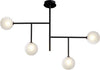 Plafoniera-moderna-Illuminando-BOLLE-PL-4-NR-G9-LED-metallo-vetro-lampada-soffitto