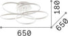 Plafoniera-Moderna-Karol-Metallo-Bianco-Led-78W-4000K-Luce-Naturale-D65Cm