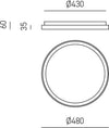 Plafoniera-Moderna-Krizia-Alluminio-Satinato-Bianco-1-Modulo-Led-38-W-3000-K