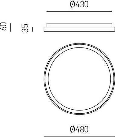 Plafoniera-Moderna-Krizia-Alluminio-Satinato-Bianco-1-Modulo-Led-38-W-3000-K