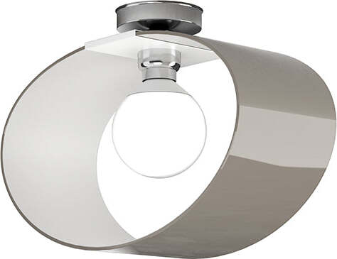 Plafoniera-Moderna-Lap-Metallo-Bianco-E-Vetro-Tortora-1-Luce-E27-42Cm