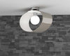Plafoniera-Moderna-Lap-Metallo-Bianco-E-Vetro-Tortora-1-Luce-E27-42Cm