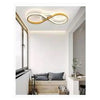Plafoniera Moderna Led 22w Intrecciato Forma Infinito Oro Luce Fredda 6500k 71323