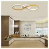 Plafoniera Moderna Led 22w Intrecciato Forma Infinito Oro Luce Fredda 6500k 71323
